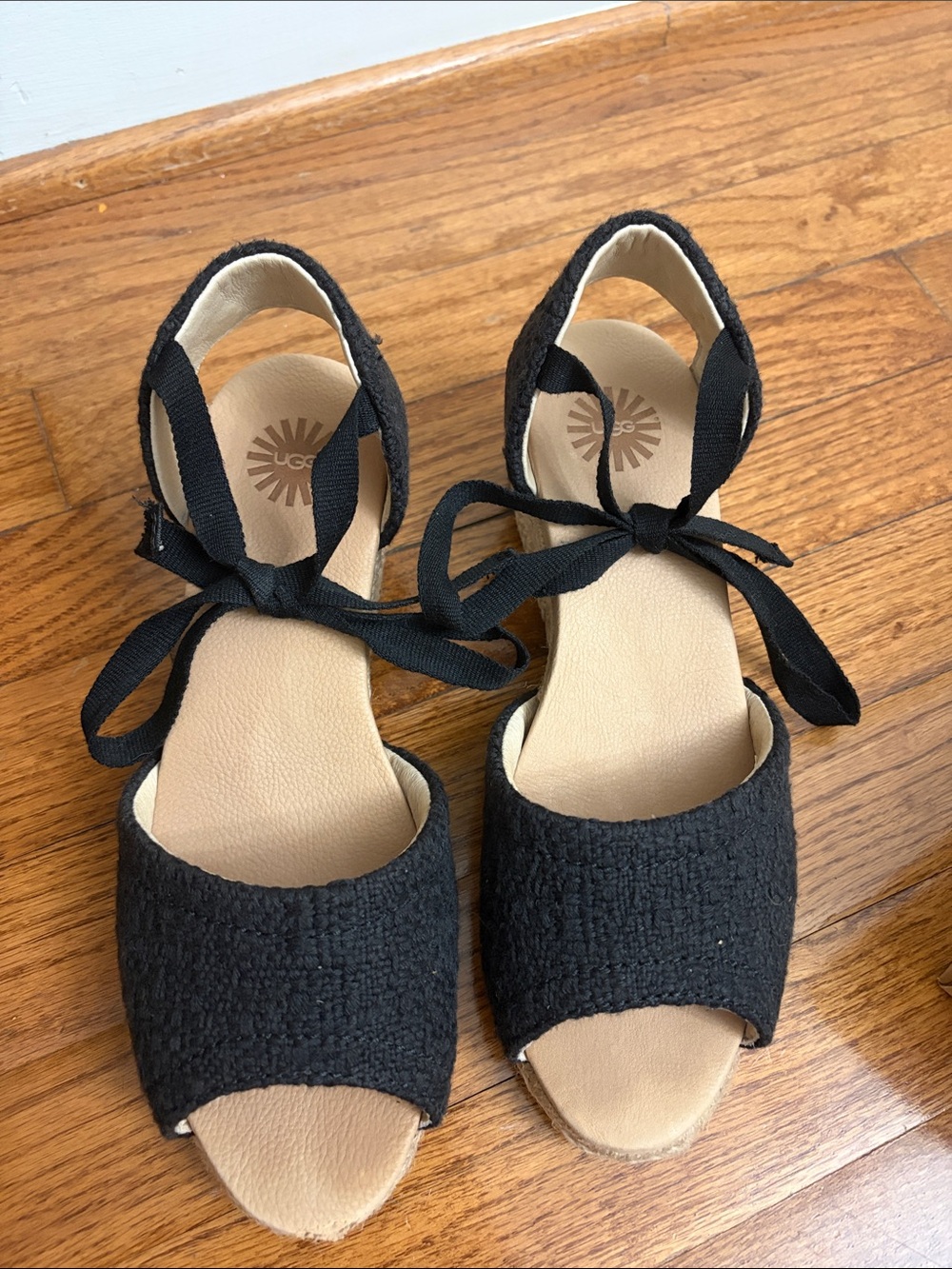UGG black Delmar women's wedge sandals